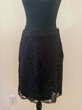Alannah Hill Black Floral Lace Pencil Skirt Size US 4 LIKE NEW